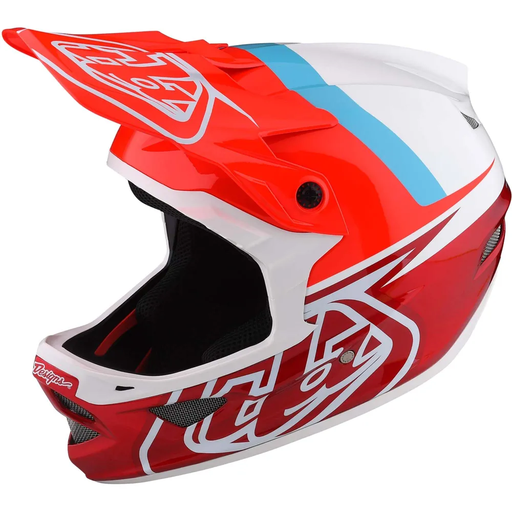 Image of Troy Lee Designs D3 Fiberlite Full Face MTB Helmet Slant Red